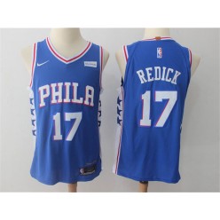 Philadelphia 76ers #17 J.J. Redick Blue Nike Authentic Men Jersey