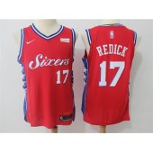 Philadelphia 76ers #17 J.J. Redick Red Nike Authentic Men Jersey