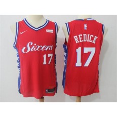 Philadelphia 76ers #17 J.J. Redick Red Nike Authentic Men Jersey