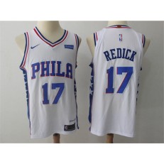 Philadelphia 76ers #17 J.J. Redick White Nike Authentic Men Jersey