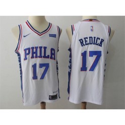 Philadelphia 76ers #17 J.J. Redick White Nike Authentic Men Jersey