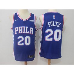 Philadelphia 76ers #20 Markelle Fultz Blue 2017-2018 Nike Swingman Stubhub Stitched Men Jersey