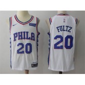 Philadelphia 76ers #20 Markelle Fultz White Nike Authentic Men Jersey