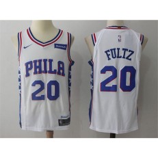 Philadelphia 76ers #20 Markelle Fultz White Nike Authentic Men Jersey