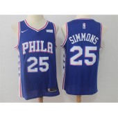 Philadelphia 76ers #25 Ben Simmons Blue 2017-2018 Nike Swingman Stubhub Stitched Men Jersey