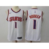Phoenix Suns #1 Devin Booker White Nike Swingman Men Jersey