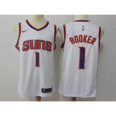 Phoenix Suns #1 Devin Booker White Nike Swingman Men Jersey