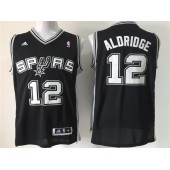 San Antonio Spurs #12 LaMarcus Aldridge Black New Revolution 30 Men Jersey