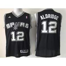 San Antonio Spurs #12 LaMarcus Aldridge Black New Revolution 30 Men Jersey