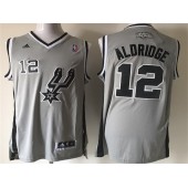 San Antonio Spurs #12 LaMarcus Aldridge Grey New Revolution 30 Men Jersey