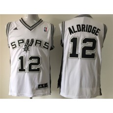 San Antonio Spurs #12 LaMarcus Aldridge White New Revolution 30 Men Jersey