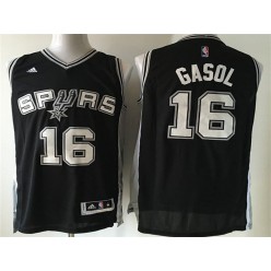 San Antonio Spurs #16 Pau Gasol Black Swingman Men Jersey