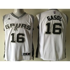 San Antonio Spurs #16 Pau Gasol White Swingman Men Jersey
