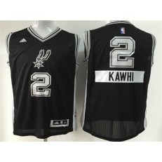 San Antonio Spurs #2 Kawhi Leonard Black 2014-15 Christmas Day Swingman Men Jersey
