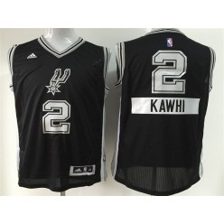 San Antonio Spurs #2 Kawhi Leonard Black 2014-15 Christmas Day Swingman Men Jersey