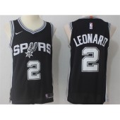 San Antonio Spurs #2 Kawhi Leonard Black Authentic Icon Edition Men Jersey