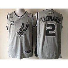 San Antonio Spurs #2 Kawhi Leonard Grey New Revolution 30 Men Jersey