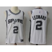 San Antonio Spurs #2 Kawhi Leonard White Authentic Association Edition Men Jersey