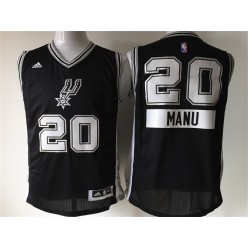 San Antonio Spurs #20 Manu Ginobili Black 2014-15 Christmas Day Swingman Men Jersey