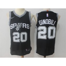 San Antonio Spurs #20 Manu Ginobili Black Authentic Icon Edition Men Jersey