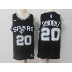 San Antonio Spurs #20 Manu Ginobili Black Swingman Icon Edition Men Jersey