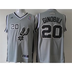 San Antonio Spurs #20 Manu Ginobili Grey New Revolution 30 Men Jersey