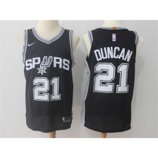 San Antonio Spurs #21 Tim Duncan Black Authentic Icon Edition Men Jersey