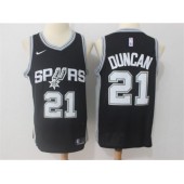 San Antonio Spurs #21 Tim Duncan Black Swingman Icon Edition Men Jersey