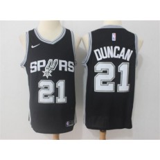 San Antonio Spurs #21 Tim Duncan Black Swingman Icon Edition Men Jersey