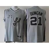 San Antonio Spurs #21 Tim Duncan Grey New Revolution 30 Men Jersey