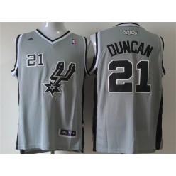 San Antonio Spurs #21 Tim Duncan Grey New Revolution 30 Men Jersey