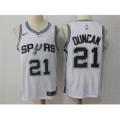 San Antonio Spurs #21 Tim Duncan White Swingman Association Edition Men Jersey