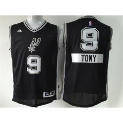 San Antonio Spurs #9 Tony Parker Black 2014-15 Christmas Day Swingman Men Jersey