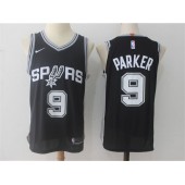 San Antonio Spurs #9 Tony Parker Black Authentic Icon Edition Men Jersey