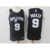 San Antonio Spurs #9 Tony Parker Black Swingman Icon Edition Men Jersey