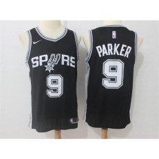 San Antonio Spurs #9 Tony Parker Black Swingman Icon Edition Men Jersey