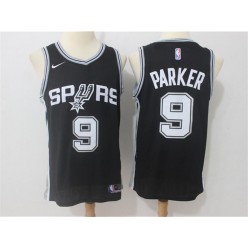 San Antonio Spurs #9 Tony Parker Black Swingman Icon Edition Men Jersey