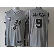San Antonio Spurs #9 Tony Parker Grey New Revolution 30 Men Jersey