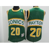 Seattle SuperSonics #20 Gary Payton Green Hardwood Classics Jersey