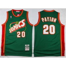 Seattle SuperSonics #20 Gary Payton Swingman Throwback Green Men Jersey