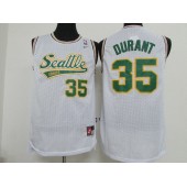 Seattle SuperSonics #35 Kevin Durant White Nike Stitched Men Jersey