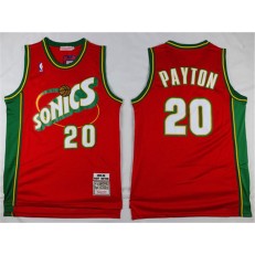 Seattle SuperSonics #Gary Payton Swingman Throwback Red Men Jersey