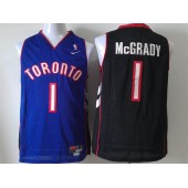 Toronto Raptors #1 Tracy Mcgrady Black Purple Nike Throwback Stitched Men Jersey