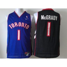 Toronto Raptors #1 Tracy Mcgrady Black Purple Nike Throwback Stitched Men Jersey