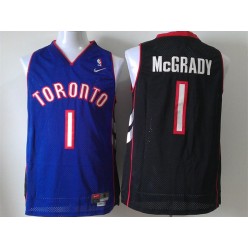 Toronto Raptors #1 Tracy Mcgrady Black Purple Nike Throwback Stitched Men Jersey