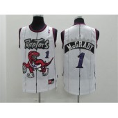 Toronto Raptors #1 Tracy Mcgrady White Hardwood Classics Men Jersey