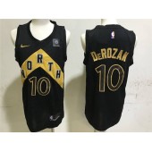 Toronto Raptors #10 DeMar DeRozan Black City Edition Nike Swingman Men Jersey