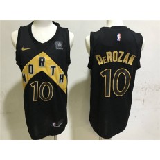 Toronto Raptors #10 DeMar DeRozan Black City Edition Nike Swingman Men Jersey