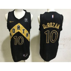 Toronto Raptors #10 DeMar DeRozan Black City Edition Nike Swingman Men Jersey