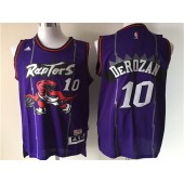 Toronto Raptors #10 DeMar DeRozan Purple Hardwood Classics Men Jersey